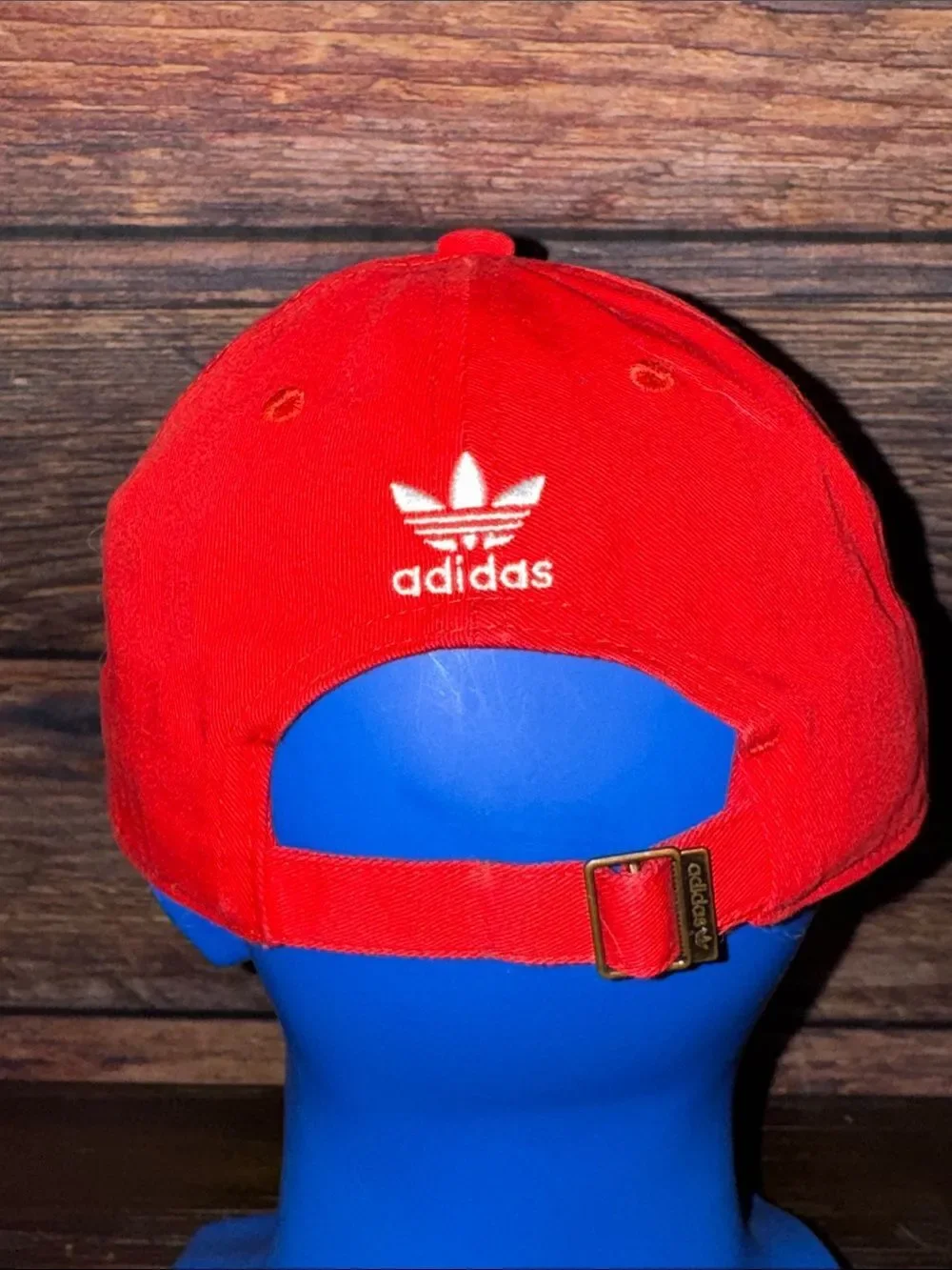 adidas Red Cap with Large White Trefoil Logo